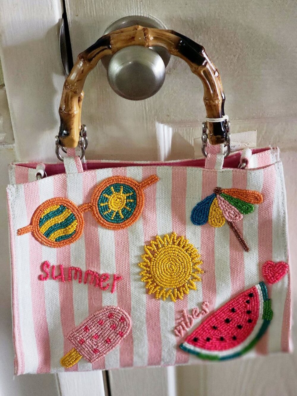 NWT "SOL and MER" Hand Beaded Summer  Vibes Crossbody Bag